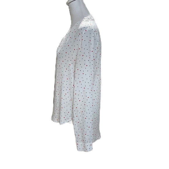 Active USA White with Red & Blue Triangles Long Sleeve or Button Up 3/4 Sleeve S - Picture 5 of 16